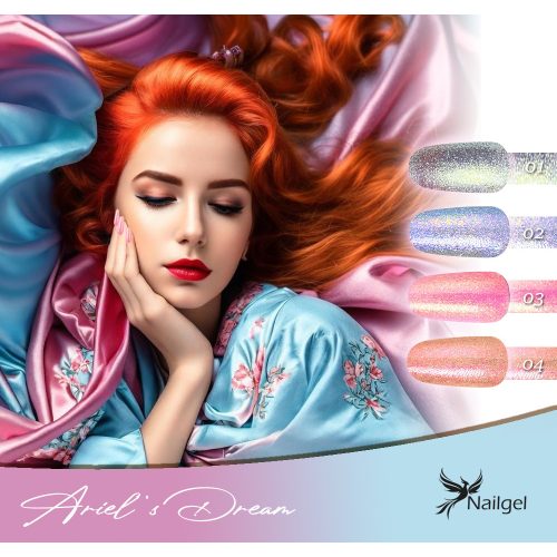 Der Ariel's Dream Gellackkollektion mit 4 Gel-Nagellacken und einer kostenlosen Margerite.