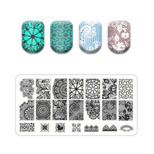 Stamping Schablone, Größe 6x12 cm - BC10