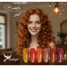   Bubble Gel-Nagellack-Kollektion mit 6 Gel-Nagellacken und einer Geschenk-Margerite