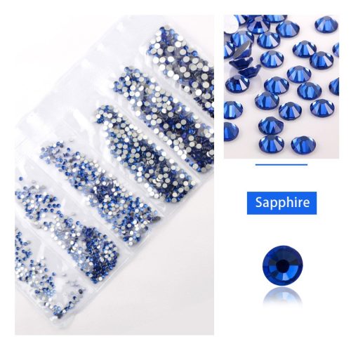 Kristall Strasssteinen 1680er Set in 6 verschiedenen Größen P26 - Sapphire