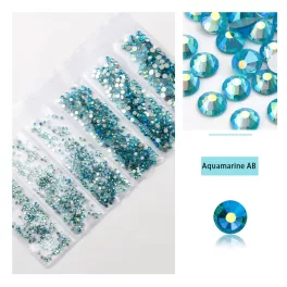   Kristall Strasssteinen 1680er Set in 6 verschiedenen Größen P33 - Aqumarine AB