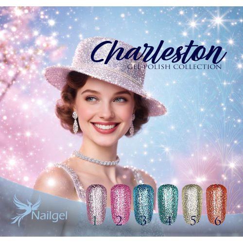 Charleston Gel-Lack Kollektion mit 6 Lacken und einer Geschenk-Margarita