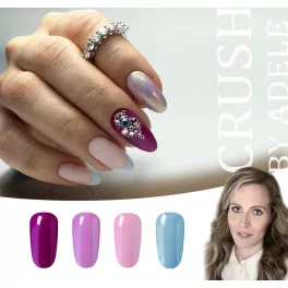   Der Crush  by Adele Gellackkollektion mit 4 Gel-Nagellacken und einer kostenlosen Margerite.