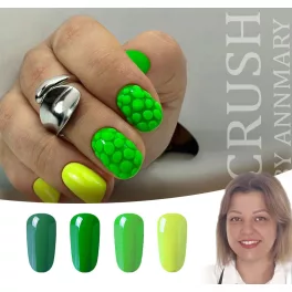   Der Crush  by Annmary Gellackkollektion mit 4 Gel-Nagellacken und einer kostenlosen Margerite.