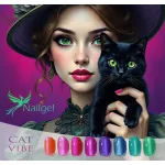 Cat Vibe Gel-Lack Kollektion mit 8 Gel-Lacken und einem Geschenk-Margeritenrad