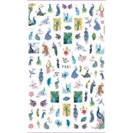Nagelsticker - Pfau 1