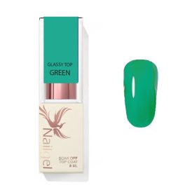 Glassy Top Coat -  GREEN - -  8ml