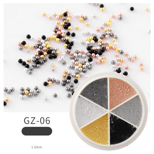 Sechsfarbigen Perlen, Streuen/Kaviar, gemischte Größe