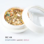 Glitter, goldfarben, sechseckig, gemischte Größe 