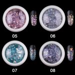 Glitter, goldfarben, sechseckig, gemischte Größe 