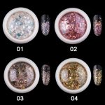 Glitter, Lila, sechseckig, gemischte Größe 