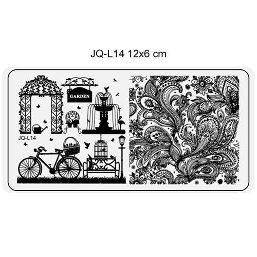 Stamping Schablone, Größe 6x12 cm JQ-L14