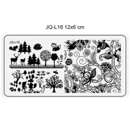 Stamping Schablone, Größe 6x12 cm JQ-L16