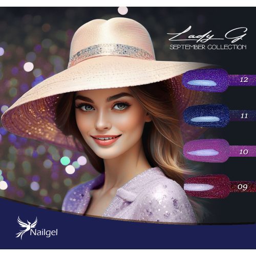 Lady G 4-teiliges Gel-Lack-Set - September collection - mit Geschenk-Margerite