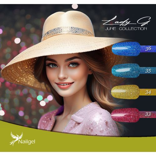 Lady G 4-teiliges Gel-Lack-Set - Jun collection - mit Geschenk-Margerite