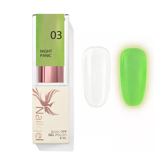 Night Panic 03 – Im Dunkeln grün leuchtendes Versiegelungsgel – 8 ml