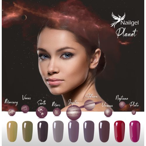 Planet Gel-Nagellack-Kollektion mit 9 Gelen und einem Gänseblümchen als Geschenk