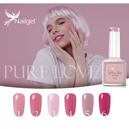 Pure Love 7-teiliges Gel-Nagellack-Kollektionsgeschenk mit 8. Gelen und Gänseblümchen