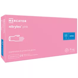   Nitrylex rosa puderfreie Nitril-Untersuchungshandschuhe in Hellrosa S