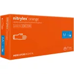 Nitrylex orange puderfreie Nitril-Untersuchungshandschuhe M