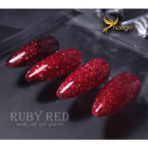 Ruby Red 4-teiliges Gel Lack Set mit Geschenk-Schleife