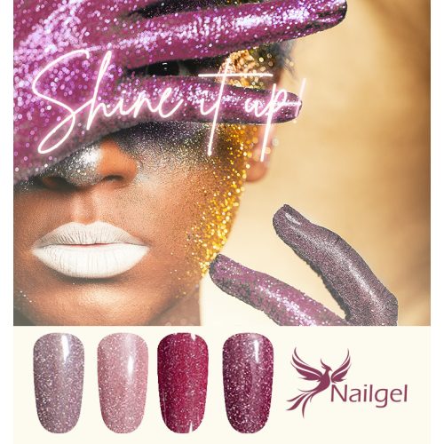 Der Shine It Up! Gellackkollektion mit 4 Gel-Nagellacken und einer kostenlosen Margerite.