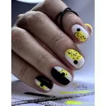 Polka Top Coat - Black&White  dots - Glanzgel 8ml