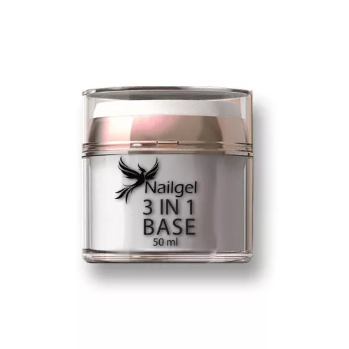 3-in-1 Grundiergel im Pumpbehälter, Aufbau- und Haft-Base-Gel (klar) – 3in1 Builder Base – 50 ml