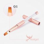 Premium Gel Pinsel roségold, verziert mit Kristallen